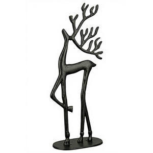 Handmade Deer Sculpture Minimalist Animal <b>Figure</b> <b>Christmas</b> Decor Tabletop Display Living Room Artistic Metal Handicraft - Product Image 1