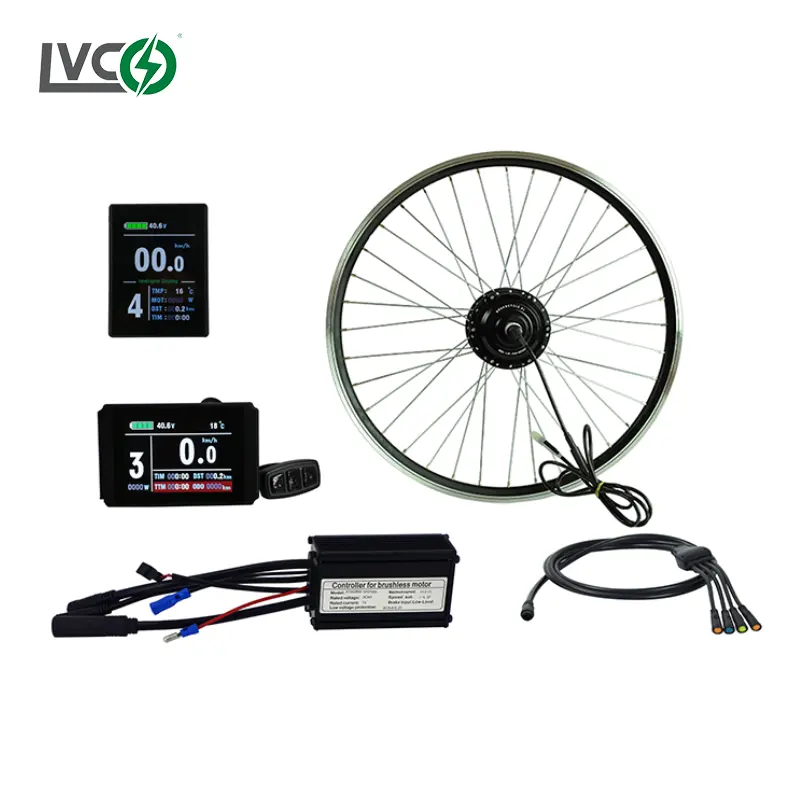 Fabricante de LVCO, proveedor, kit de motor de Bicicleta Motorizada, kit de conversión eléctrica de arranque eléctrico con bocina y Luz