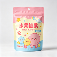 Sachet refermable personnalisé de qualité alimentaire, matériau sûr, sac scellé pour collations d'enfants, aliments comestibles, emballage formel