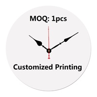 Reloj de pared de cuarzo de color personalizado directo de fábrica con marco de fotos de mecanismo de madera de péndulo para regalos promocionales y de negocios