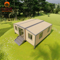 Cbox Maison modulaire extensible préfabriquée avec 2 chambres, cuisine, salle de bain et salon