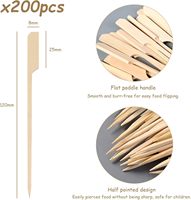 Bâtonnets de barbecue en bambou Offre Spéciale avec poignée en forme de pistolet de couleur naturelle brochettes jetables 7-30 CM biodégradables pour pique-nique de fête