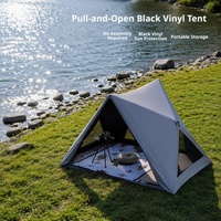 Tente de camping portable à ouverture automatique en 1 seconde, avec revêtement occultant épais, protection solaire et anti-moustiques pour l'extérieur