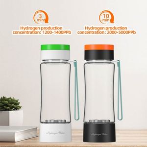 Bouteille d'eau enrichie en hydrogène portable intelligente avec logo personnalisé, générateur d'hydrogène rechargeable, filtre intégré, en plastique - Product Image 4