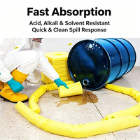 Kit de déversement de 60L pour nettoyage d'incidents chimiques, ensemble complet pour la gestion des matières dangereuses industrielles et l'absorption de liquides, idéal pour les situations d'urgence et la protection contre les risques.