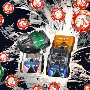 <span class=keywords><strong>Masque</strong></span> facial tactique intégral avec lentille épaissie, <span class=keywords><strong>masque</strong></span> à <span class=keywords><strong>gaz</strong></span> multifonctionnel, lentilles de sport d'extérieur tendance en polyester - Product Image 6