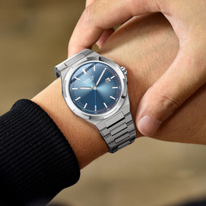 Montre mécanique pour homme de style professionnel à faible MOQ, avec mouvement automatique, boîtier et bracelet en acier inoxydable, marque privée - Product Image 3