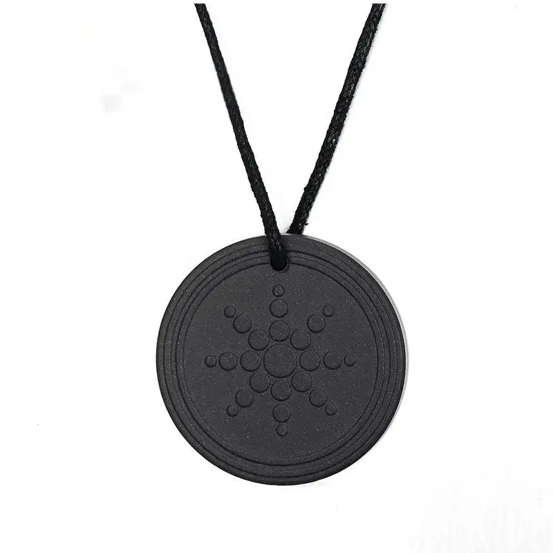 Trendy Women Men Quantum Black Pendant Necklaces Scalar Orgon Energy neg ions EMF Protection Lot Only Volcanic Stone Necklace