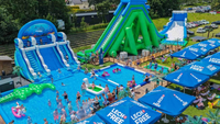 Nouvel équipement de parc aquatique gonflable Aqua Hurricane Hippo Slide en PVC pour jeux aquatiques