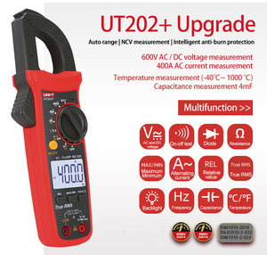 UT 201 + cấp công nghiệp đúng RMS UNI-T đa chức năng kẹp Meter wair điện vạn năng kẹp mét - Product Image 6