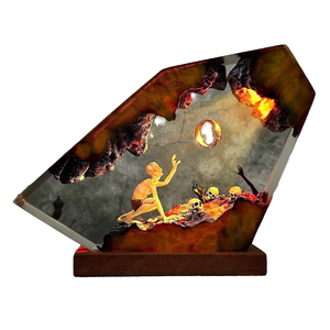 Bague du Seigneur des Ténèbres en résine Gollum, Lampe de table écologique, Art moderne, Monde fantastique, Décoration d'Halloween - Product Image 1