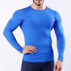 Camiseta Deportiva de Compresión para Hombre, Manga Larga, Diferentes Colores, Venta al Por Mayor, Cómoda, 100% Poliéster, para Gimnasio - Product Image 1