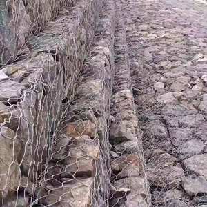 Kotak Gabion kawat besi galvanis Zn Al Alloy dan layanan pengolahan las pemotongan bengkok bentuk lubang heksagonal jala PVC - Product Image 2
