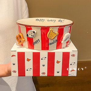 Bát đựng đồ ăn nhẹ bằng gốm sứ hình chú chó, khay đựng bỏng ngô và đồ ăn nhẹ dùng trong gia đình - Product Image 4