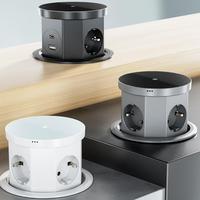 Prise de courant électrique escamotable dissimulée pour table avec chargeur USB sans fil, modèle 964E CN/GUA
