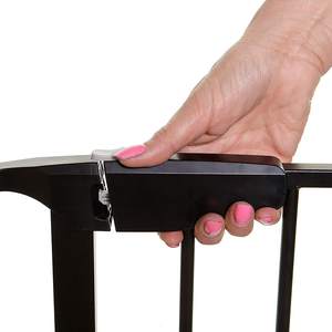 Portão de Segurança para Cães em Aço Carbono Ecológico, Extra Alto, com Fechamento Automático e Duplo, Fechamento por Botão, Corrimãos Sólidos para Uso Interno - Product Image 2