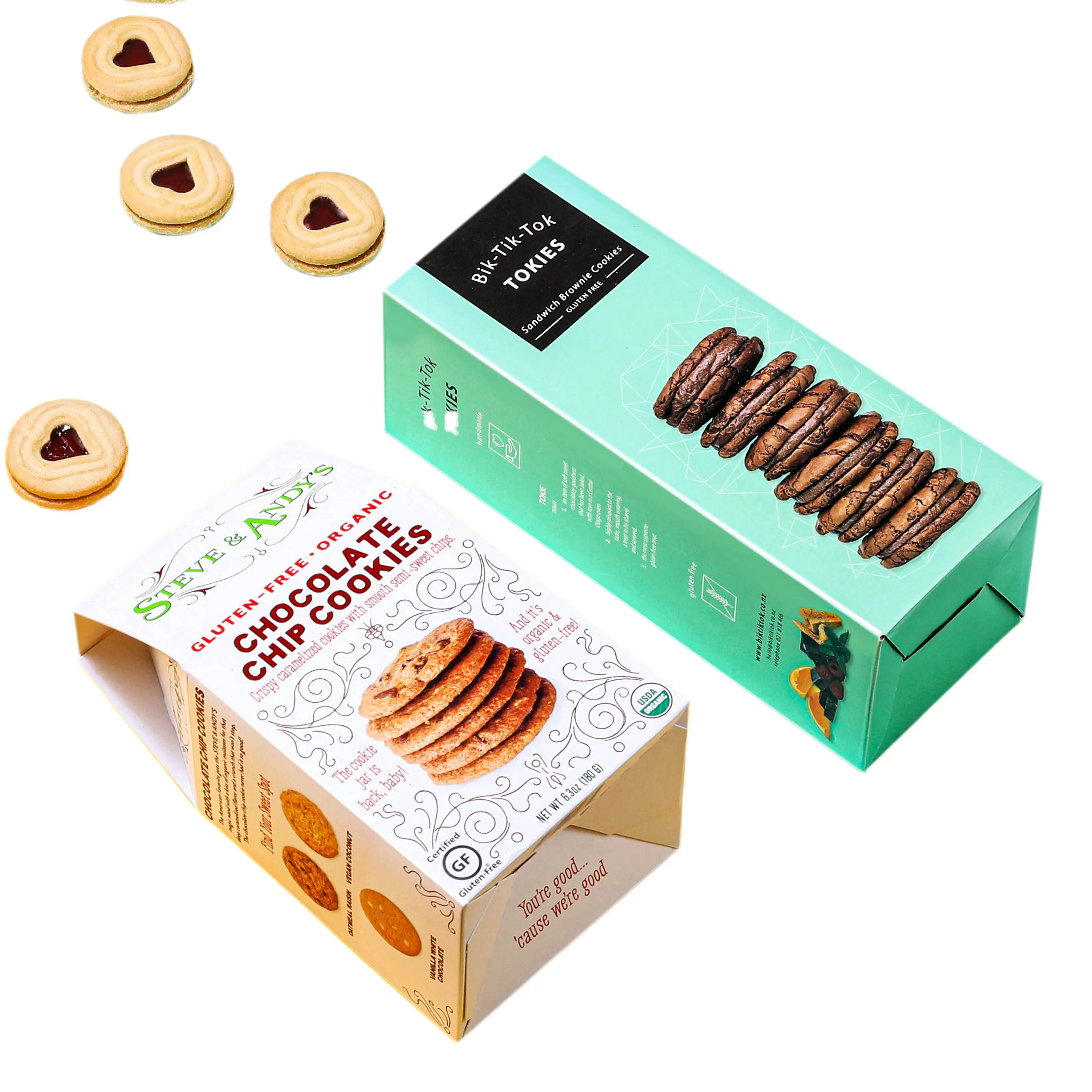 Akzeptieren Sie benutzer definierte spezielle niedliche farbig bedruckte Kekse Wellpappe verpackung Box Cookie Verpackung