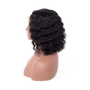Hot Selling Brazilian Human <span class=keywords><strong>Hair</strong></span> Lace Front Bob Short Nature Wave Wig - Product Image 5