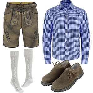 Pantalones de Cuero Bávaros Personalizados para Hombre, Disfraz Tradicional de Oktoberfest, Pantalones Cortos de Cuero con Bordado, Talla Adulto - Product Image 2