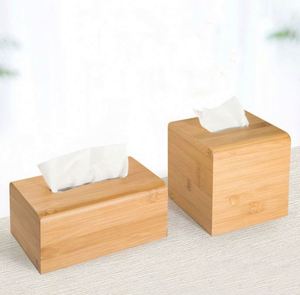 Rectangular Bamboo <b>Paper</b> Boxes for Office <b>Kitchen</b> Bath Living - Product Image 3