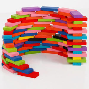 Offerta Speciale: Set di 120 Blocchi Domino in Legno Arcobaleno, Gioco Educativo <span class=keywords><strong>Montessori</strong></span> per l'Apprendimento Precoce dei Bambini - Product Image 4