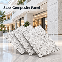 Panneau composite en acier marbré, plaque de 4 mm pour revêtement de façade de bâtiment de bureaux
