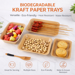 Kotak Kayu Kue 9 Lubang Sekali Pakai dengan 9 Kompartemen untuk Roti, Biskuit, Donat & Kemasan Hadiah Salad - Product Image 1