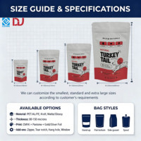 Sachets Doypack de qualité supérieure, robustes et de qualité alimentaire, avec fermeture zip, pour l'emballage de friandises pour animaux de compagnie, notamment les snacks pour chiens au bœuf lyophilisé