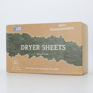 Feuilles assouplissantes pour sèche-linge 100% fibres végétales, biodégradables, antistatiques, anti-plis, vente en gros d'usine, feuilles assouplissantes parfumées - Product Image 3