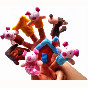 <span class=keywords><strong>The</strong></span> Three Little Pig Bé Câu Chuyện-Nói Sang Trọng Đồ Chơi Búp Bê Con Rối Ngón Tay Sói Con Rối Ngón Tay - Product Image 1