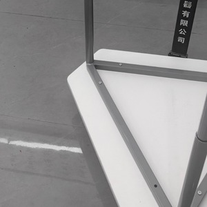 Adjustable Trapezoidal Table 78x68.5x76.5 Cm <b>White</b> Metal Nordic Style <b>Computer</b> <b>Desk</b> - Product Image 4