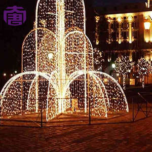 Fuente de agua LED 3D personalizada con luces decorativas, diseño impermeable para complejos turísticos, plazas públicas, festividades navideñas y eventos acuáticos. - Product Image 4