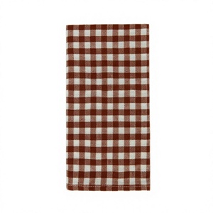 Serviette en coton bio faite à la main de style américain rouge et blanc classique 70x150cm pour la décoration de table - Product Image 1