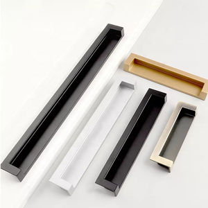 SS-JL-ALS-Handle Furniture Stainless Steel Brushed <strong>Black</strong> Kitchen Recessed Handle Flush <strong>Pull</strong> Handle - Product Image 5