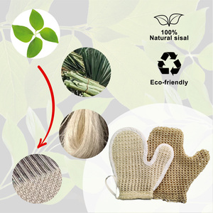 2025 nuovo Logo personalizzato naturale esfoliante bagno <span class=keywords><strong>Sisal</strong></span> guanto da doccia in fibra vegetale esfoliante corpo Scrubber guanto da bagno - Product Image 4