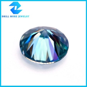 Drill More Jewelry Blue Moissanite Round Brilliant Cut 0.5-3 Carats For Jewelry Making - Product Image 2