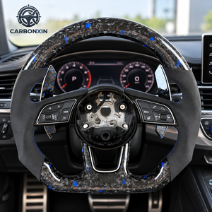 Volante Deportivo Personalizado de Fibra de Carbono para Audi A3/A4/A5/A6/B7/B8/B9/C7/A7/Q3/C8/Q5L/R8/S3/S4/S5/S8/SQ/TT/RS Line-3-Spoke - Product Image 1