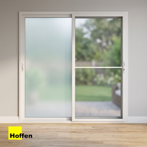 Hoffen Pro Double Glazing Tempered Glass Sliding <b>Door</b> 200x205 White Fiberglass <b>Net</b> Soundproof Waterproof Wine Cellar Garden - Product Image 3