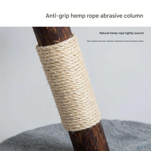 Solid Wood Integrated Fruitwood <b>Cat</b> <b>Tree</b> Cozy Den Jute-surfaced <b>Scratching</b> <b>Post</b> Jumping Platform Simplicity Style - Product Image 6