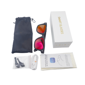 Gafas Inteligentes con IA ChatGPT 2025, Traducción en Tiempo Real, Operación Táctil, Cámara HD y WIFI, Lentes Reemplazables Rojos - Product Image 4