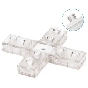 Connettore per strisce LED a circuito integrato da 10 mm, ideale per unire tratti di illuminazione e facilitare le installazioni decorative. - Product Image 1