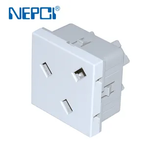 45 degree British socket module 2P+E with protected cell XJY-QB-30B-13A/250V plug type G UK power socket outlet