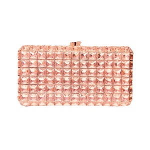 Bolso de noche con pedrería para mujer, bolso de mano cuadrado de cristal, brillante, para invitadas de boda, con cadena de metal - Product Image 1