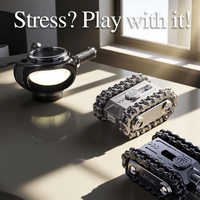 Jouet anti-stress rotatif en alliage, type tank, tactique, magnétique, EDC, spinner |   Cadeau militaire cool pour enfants EDC