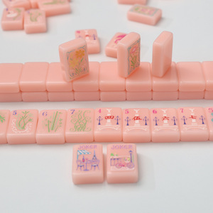 Nouvelles Tuiles de Mahjong Américaines de Luxe Rose Paris Personnalisées 2026 – Tuiles de Mahjong Mono-couche pour le Divertissement - Product Image 4