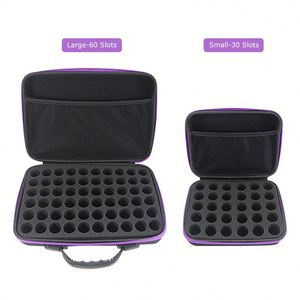 กระเป๋าใส่ขวดน้ำมันหอมระเหยแบบพกพา EVA ขนาดใหญ่ 60 ช่อง  พร้อมซิปสำหรับจัดเก็บ  สำหรับขวดขนาด 10 มล. 60 ขวด - Product Image 6