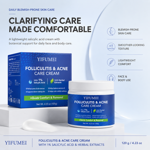 ครีมลดสิวผสมกรดซาลิไซลิก 1% และกรดไฮยาลูรอนิก สำหรับผิวหน้า/ผิวกาย ช่วยให้ผิวขาว ลดรอยแผลเป็น กระชับรูขุมขน ควบคุมความมัน (Private Label) - Product Image 1