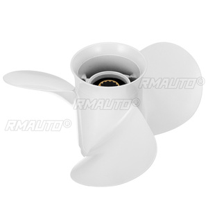 Hélice Marina 11 X 15-G para Motor Fuera de Borda 663-45943-02-EL Compatible con Yamaha 40-60HP, Aluminio Blanco, 3 Aspas, 13 Dientes de Eje - Product Image 4