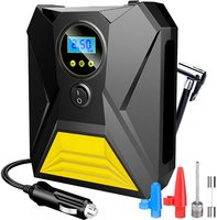 Gonfleur de pneus filaire 150 PSI avec affichage numérique, compresseur d'air, câble de charge USB, arrêt automatique, câble 12V, lumière, câble 12V