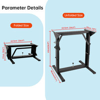 Cadre de Table pliante réglable en hauteur pour camping-car caravane camping-car Base de jambe de Table réglable Portable
